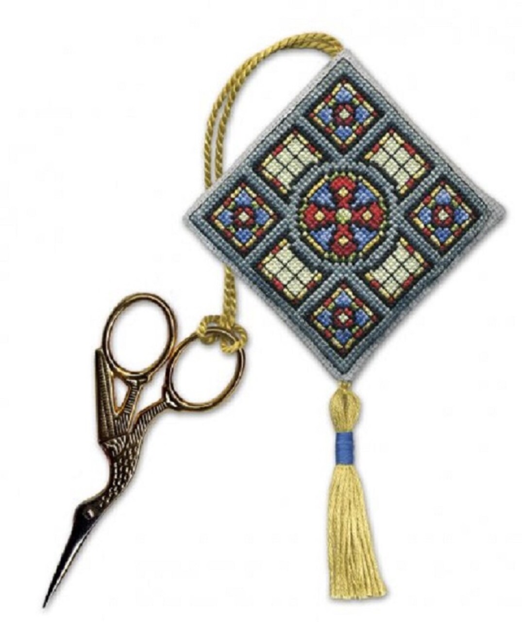 Textile Heritage Scissor Keep Cross Stitch Kit - Stained Glass Window